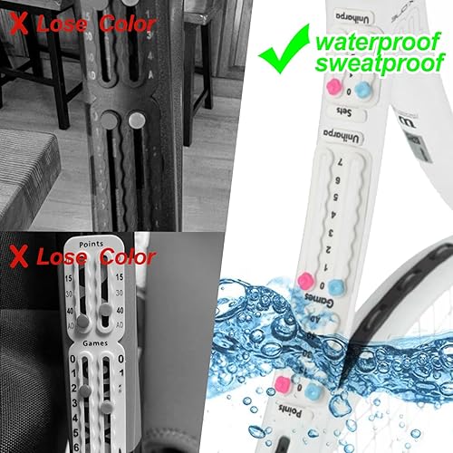 Miniatura 8 de Uniharpa Tenista de puntuación para raqueta de pádel, raqueta de tenis Pickleball Paddle Scorekeeper, contador de tablero de puntuación pequeño para