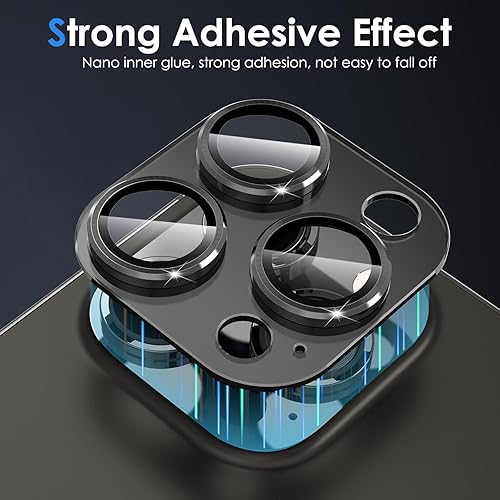 Miniatura 4 de Paquete de 3 protectores de pantalla de vidrio templado de privacidad para iPhone 16 Pro de 6.3 pulgadas, antiespía, arañazos, fácil instalación, a