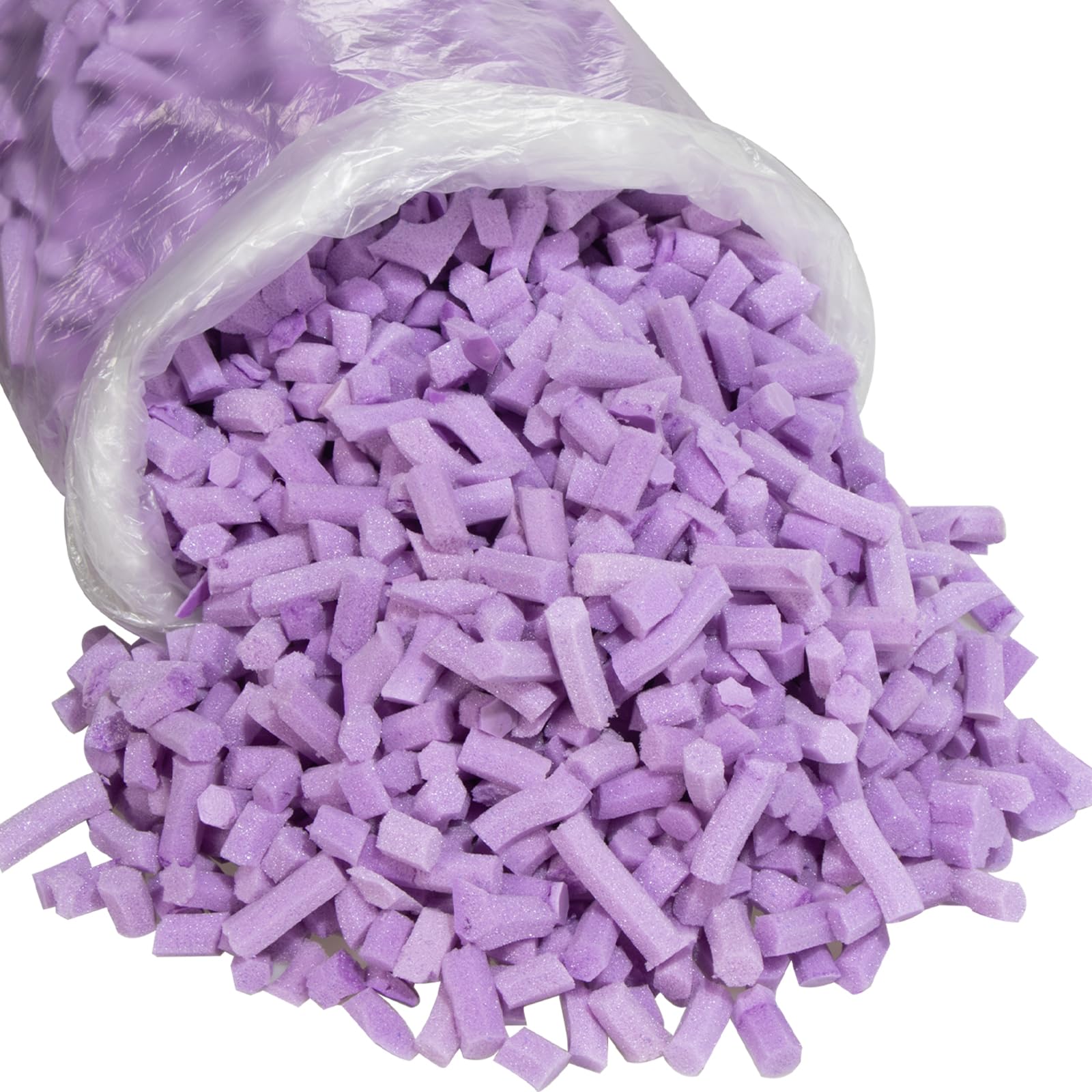 BBGDIPG 20 Pounds Bean Bag Filling, Purple Shredded Memory Foam Filling, Premium Beanbag Filler Suitable for Various Pillows/Punching Bag/Couch Cushions/Pouf/Dog Bed