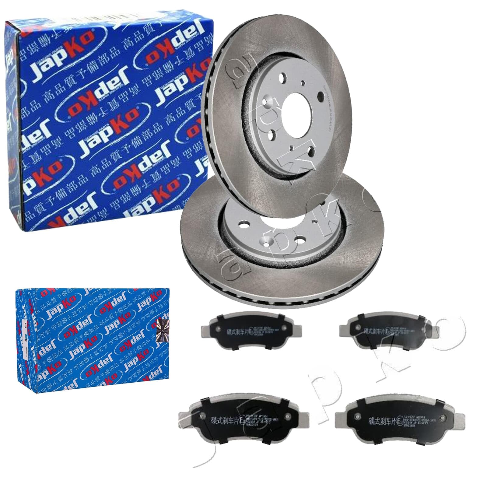 Japko Bremsscheiben 247mm Beläge vorne | 60269C + 50217 Kompatibel mit 107 (pm_, PN_),108,Aygo (_B1_),Aygo (_B4_),Aygo Kasten/schrägheck (_B1_),C1 (pm_, PN_),C1 II (
