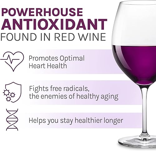 Miniatura 3 de Reserveage Beauty - Gomitas de resveratrol de 100 mg, suplemento antioxidante para la salud del corazón, suplemento antioxidante que apoya el