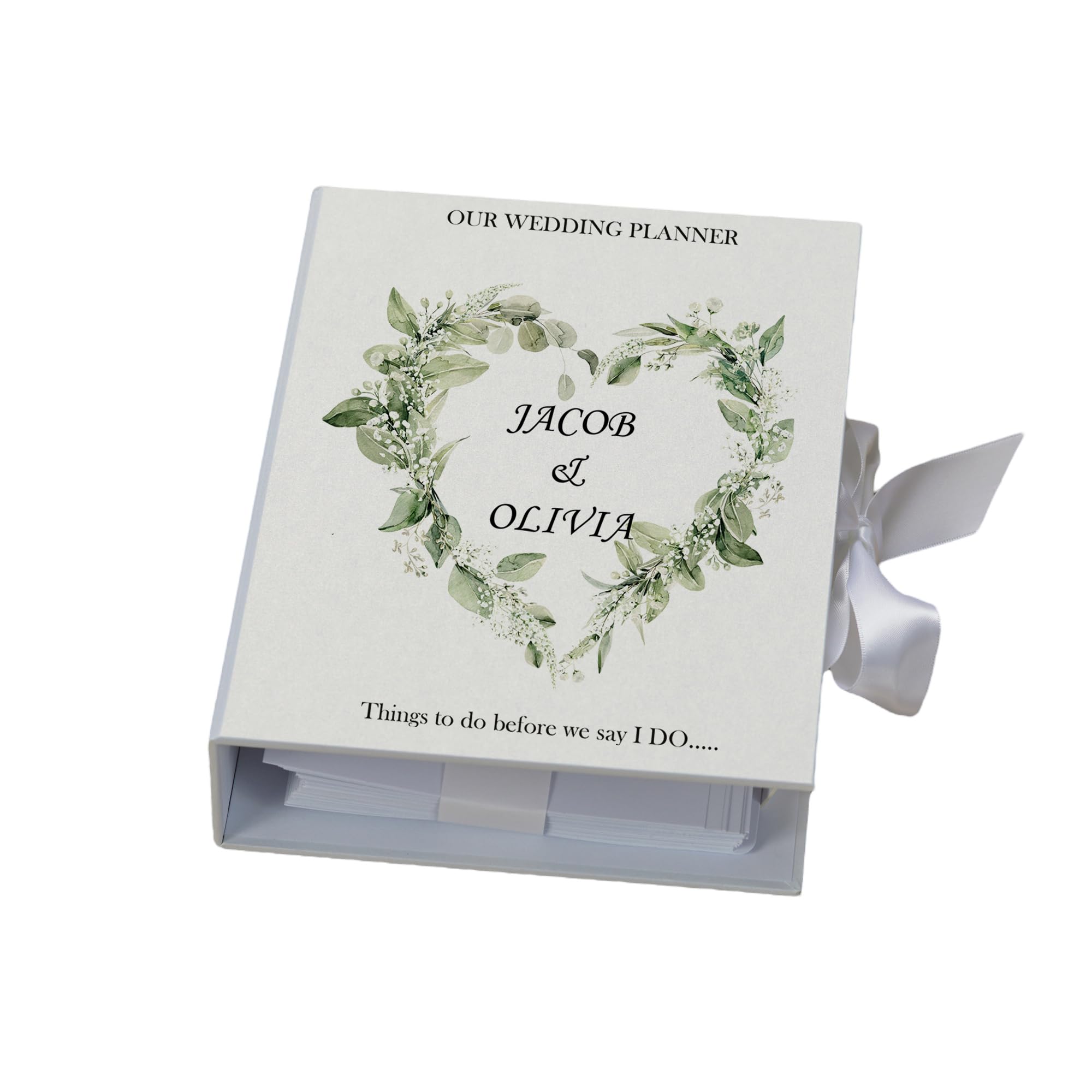 Personalised Wedding Planner Organiser Binder Engagement Gift Floral Heart