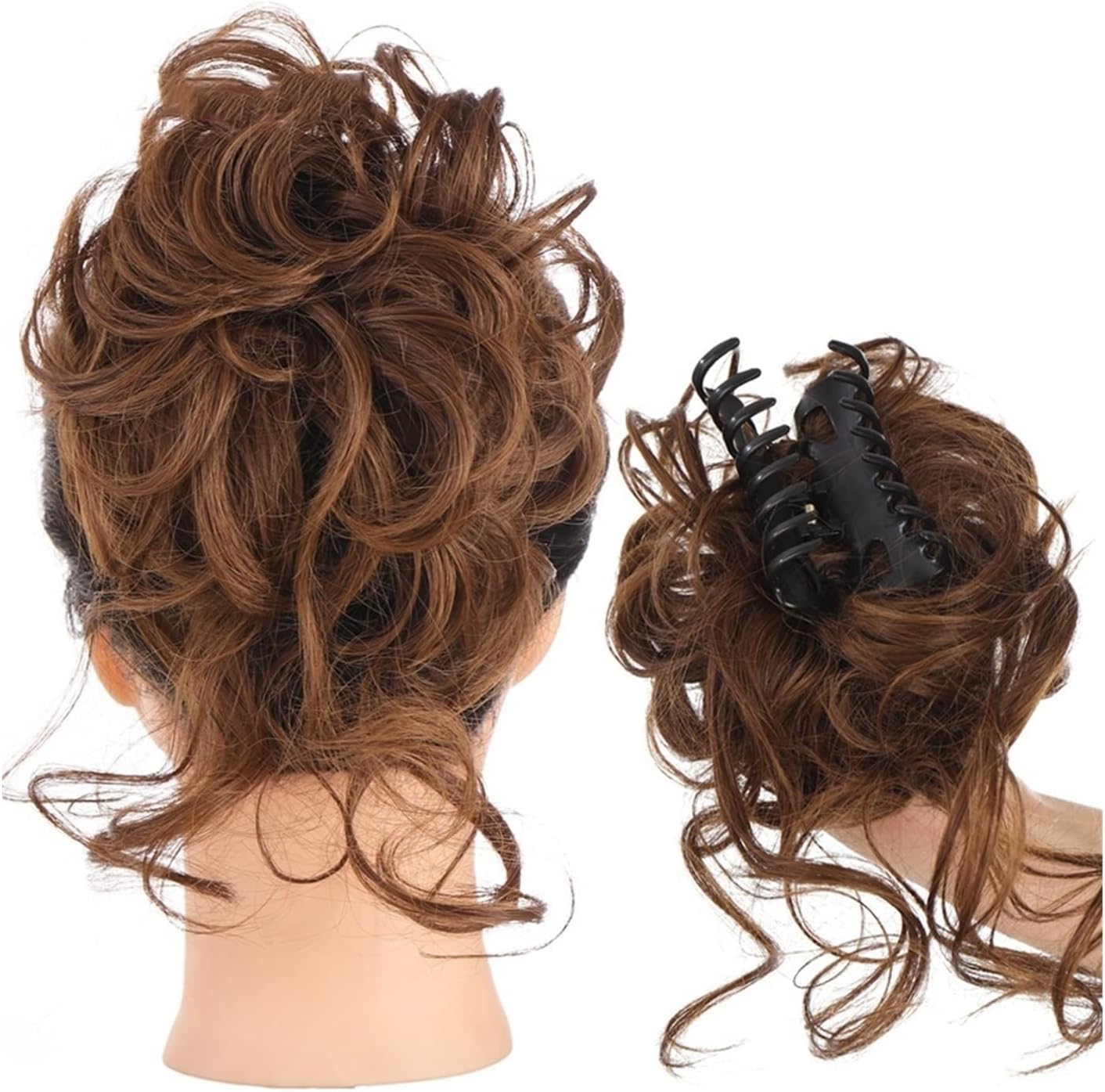 Bun Hair Pieces for Women Messy Curly Hair Bun Hair Scrunchies