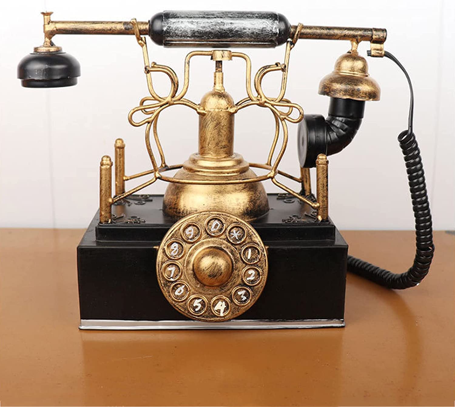 WDSOPK Old Telephone Retro Vintage Styles Corded Phone Landline Antique for Home Parlour Vintage Telephone Retro Telephone with Rotary Dial