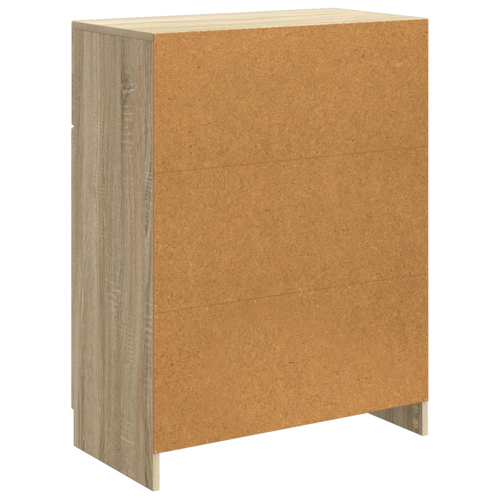 Générique Drewniany bufet inżynieryjny 66 x 34,5 x 87 cm, nowoczesny mebel do przechowywania z drzwiami i szufladami, prostokątny design, do salonu lub jadalni