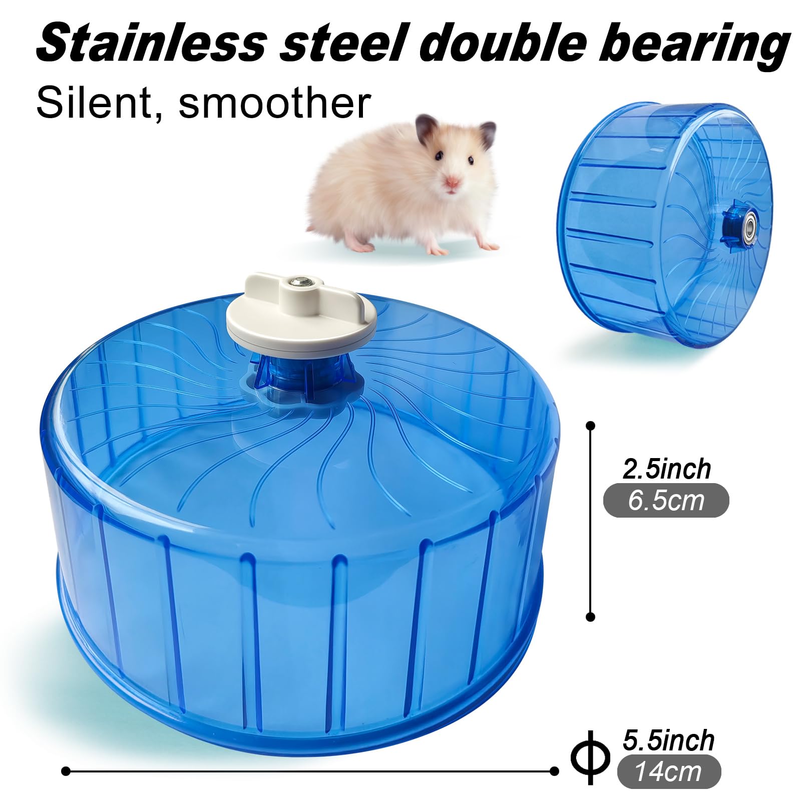 Roue pour hamster (Φ 5,5", bleu)