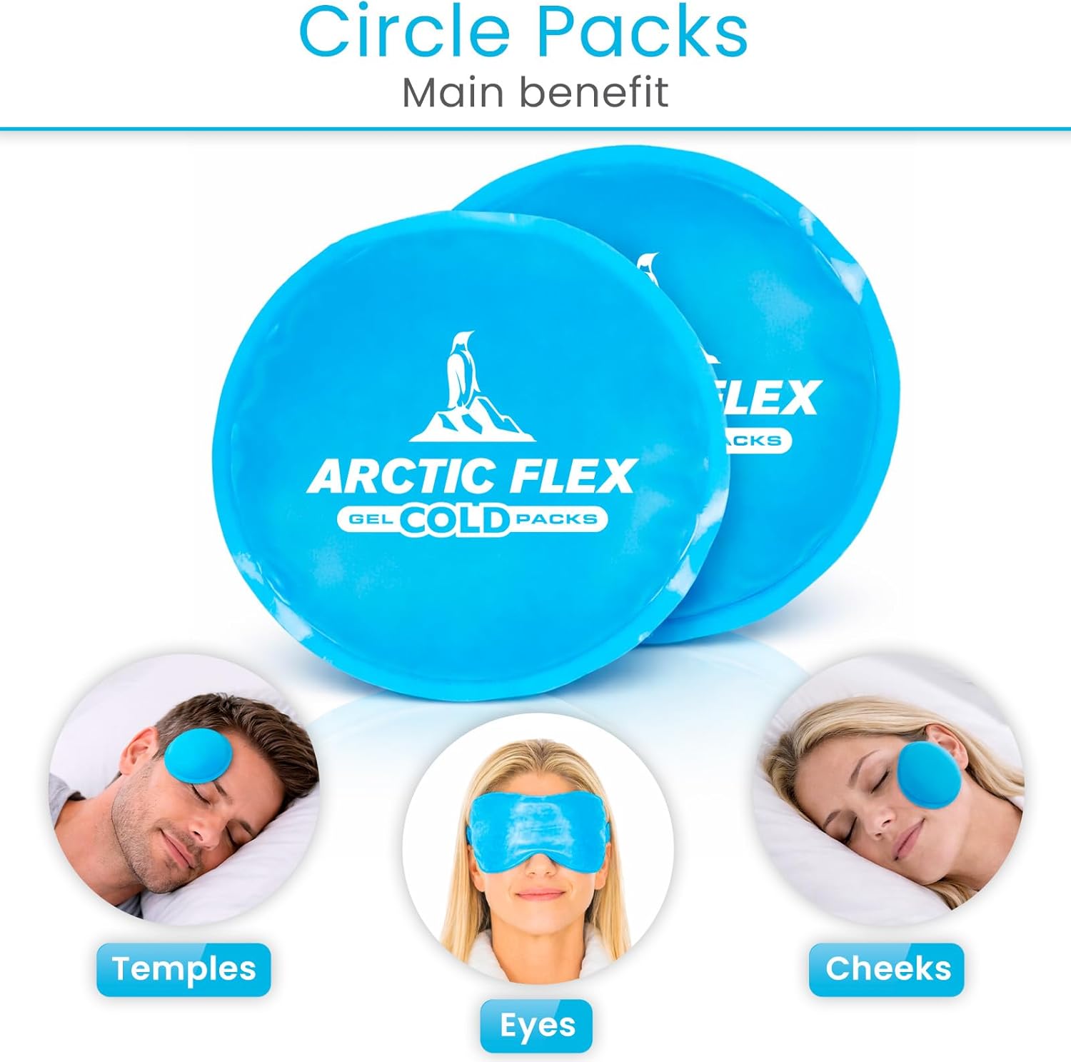 Arctic Flex Cold Eye Mask - Gel Ice Pack for Cool Sleeping, Dry Night Treatment - Reusable Hot Spa Therapy for Sleep, Skin Puffiness, Migraine - Image 7