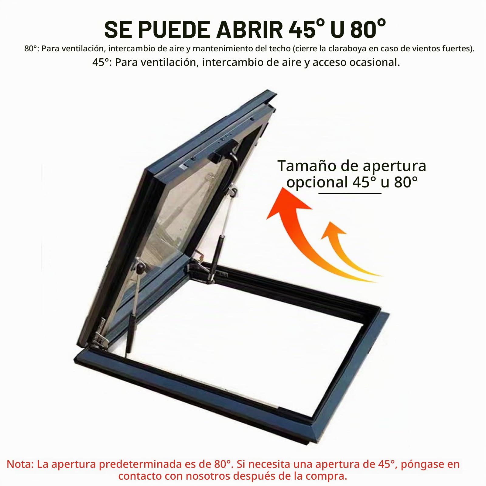 Sótanos escotilla acceso techo con acristalamiento, Casas techo ventana for iluminación y ventilación, Resistente a la lluvia aleación de aluminio claraboya, áticos claraboya salida techo.