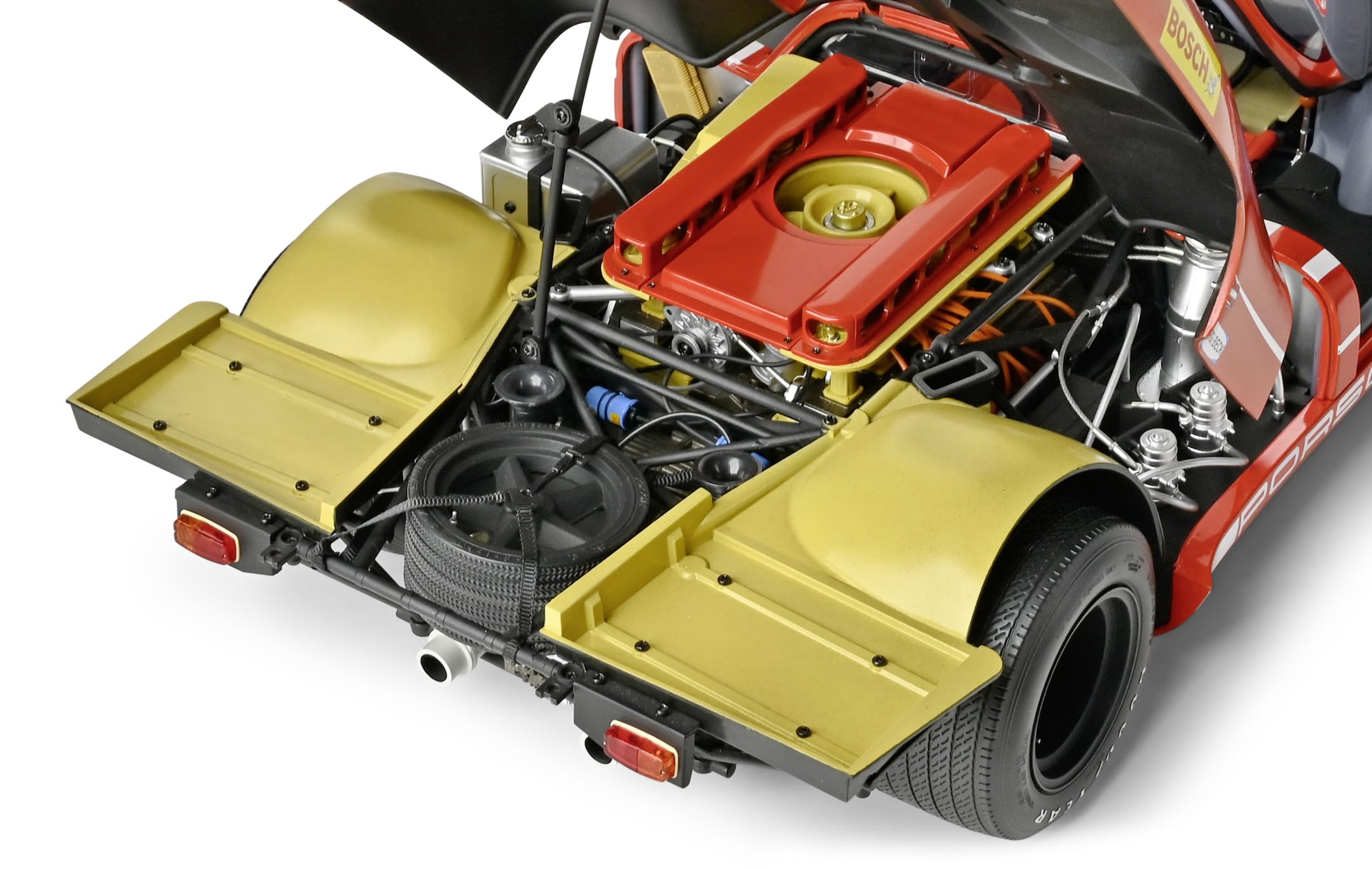 IXO Colecciones 1:8 Porsche 917KH #23 Salzburg - Construcción De Maquetas A Escala, Kit De Maquetas con Función Luz Y Sonido, Piezas Móviles, Carrocería Prepintada Roja