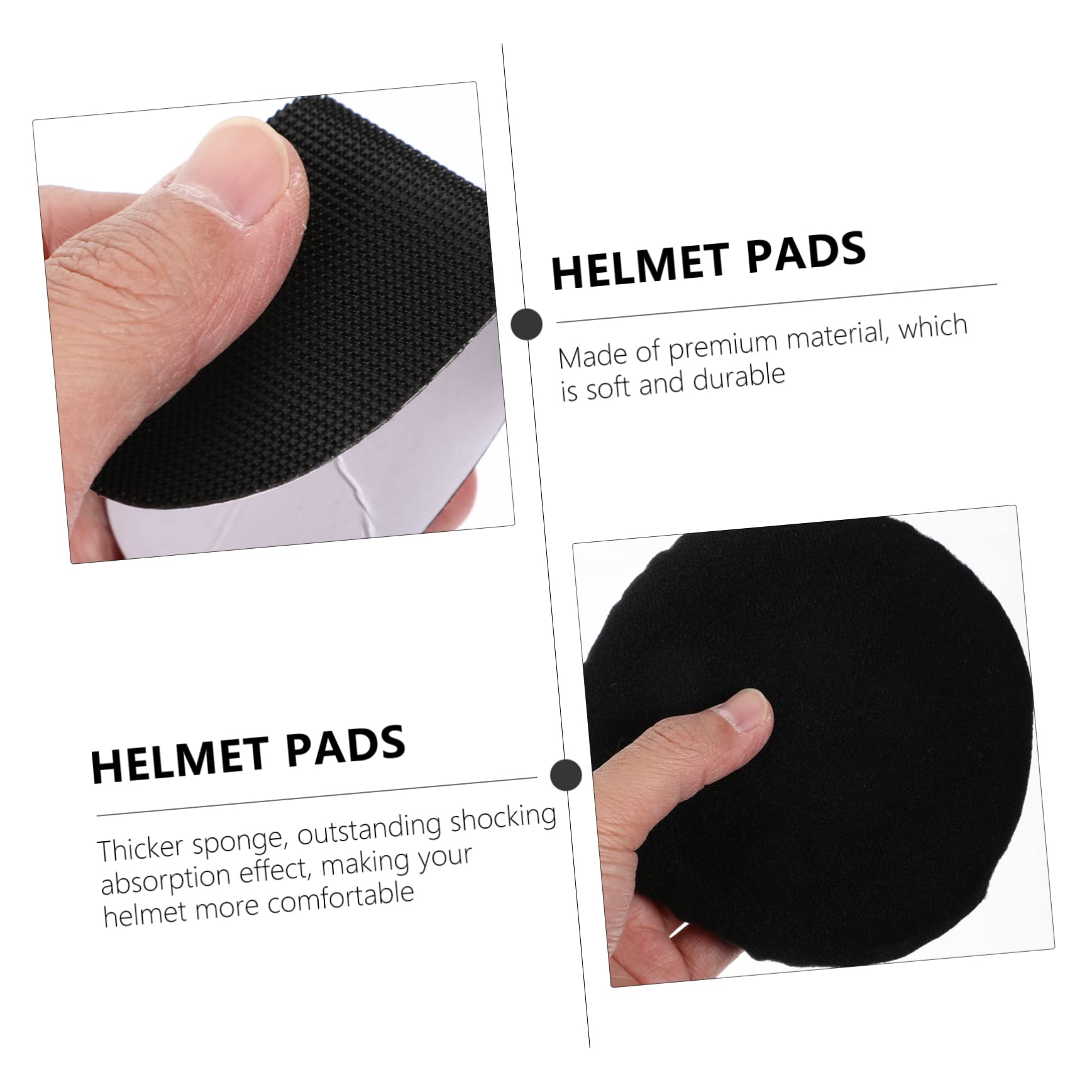 YARNOW Almohadillas Relleno Espuma Motocicleta transatlántico Acolchado del Forro del Casco Almohadilla de Casco Transpirable Accesorios de Casco Esponja Black
