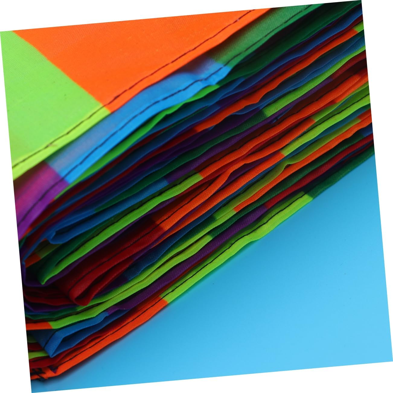 WOONEKY 10m Colorful Flat Ribbon Kite Tail for Kite Flying Streamer Floating Turning Tail Material for Enhanced Stability for Outdoor Fun
