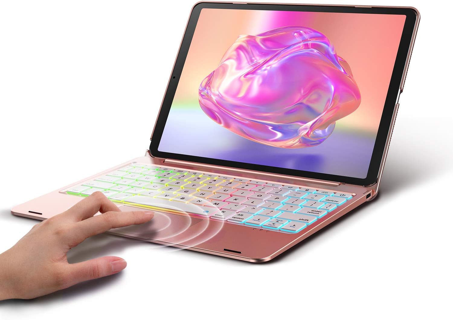 Phixnozar Keyboard Case for New iPad 8th Generation(10.2 inch 2020) /7th (10.2 2019) / iPad Air 3rd Generation 10.5 2019/iPad Pro 10.5 2017– Stable Touchpad Function