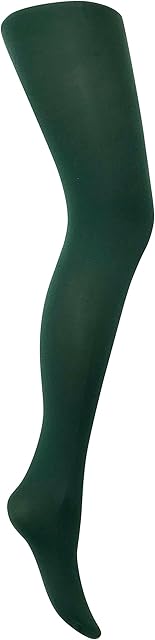 Mysasi Women's 100 den. Opaque Tights Size. M. Bottle Green.