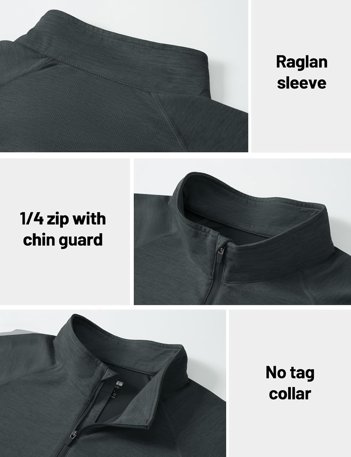 MAGCOMSEN Men's Long Sleeve Shirts Quarter Zip Pullover Athletic Lightweight Sun Shirt Dry Fit for Running Golf Workout - Image 6