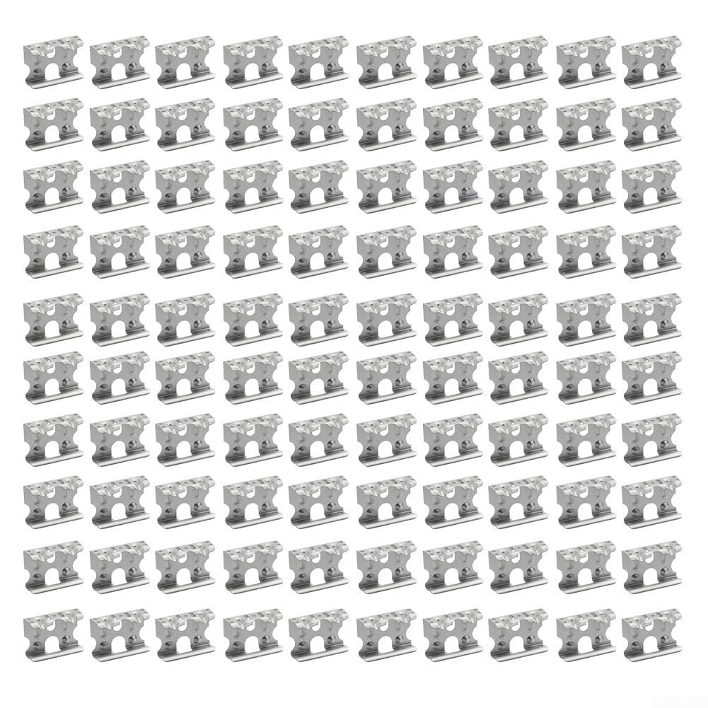 Abrazaderas de guía para panel solar de 30-40mm | 100 clips de drenaje de aluminio