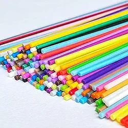 10 cores, 110 peças, refil de filamento de caneta 3D PCL para 3Doodler Start e caneta 3D, filamento de baixa temperatura de impressão para caneta 3D Start 3Doodler Start, cada cor 15 cm x 10 peças