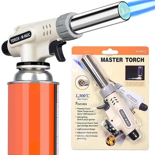 Culinary Professional Kitchen Butane Torch, Upgrade Creme Brulee Blow Torch