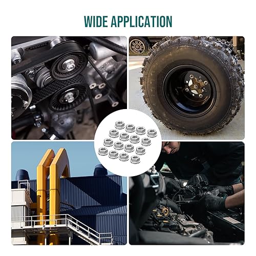 Miniatura 6 de Alpha Rider Tuercas de bloqueo M10x1.25 para Yamaha Blaster Banshee Raptor Warrior YFZ450 YFZ660 Kawasaki 400 Suzuki 400 Honda TRX (16 piezas)