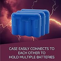 Vista 8 de 2 azul AA AAA batería batería de almacenamiento de plástico caja titular de la caja de los E.e.u.u