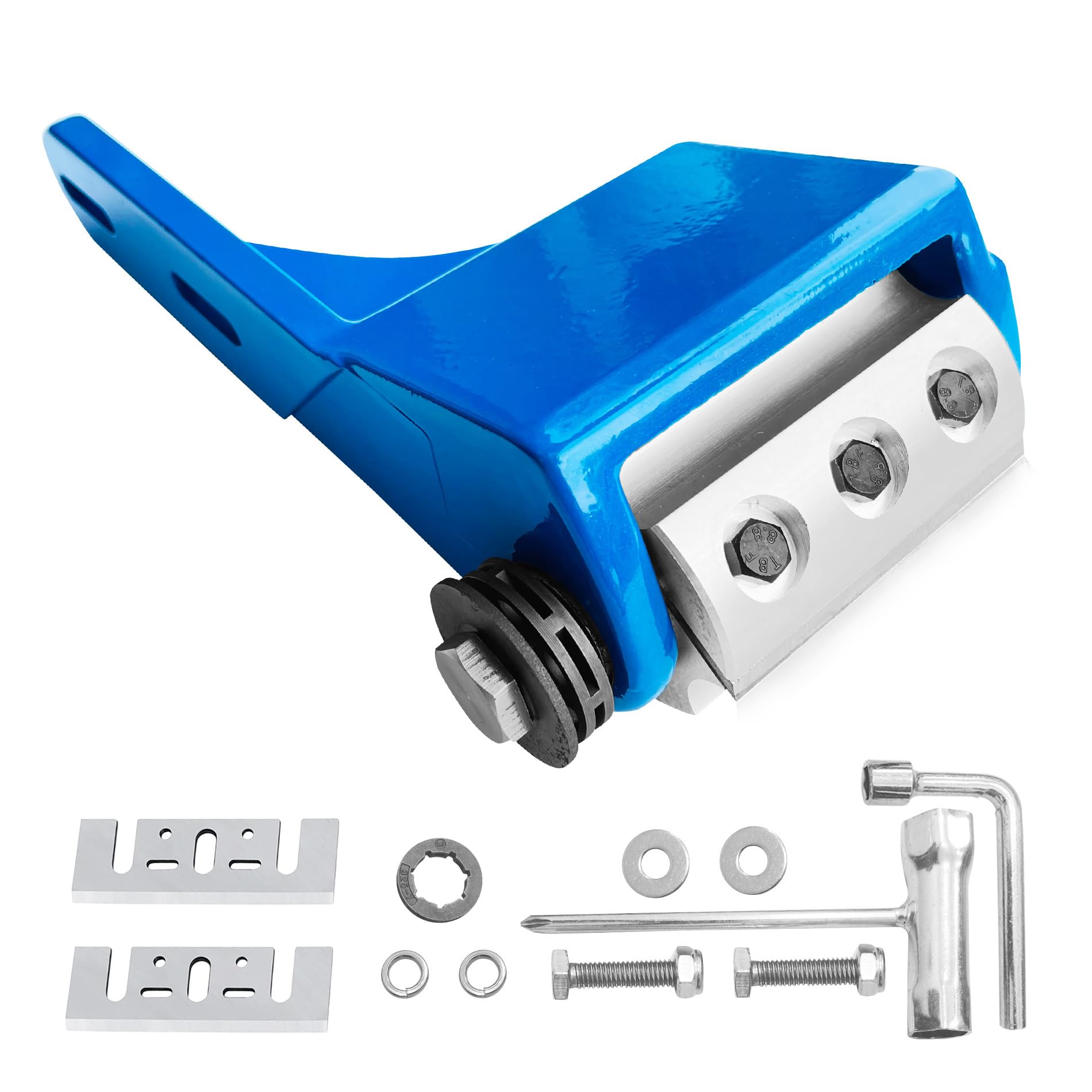 Dpofirs Aserradero Portátil, Herramientas para Fabricar Muebles de Troncos Azules, Pelador de Troncos, Herramienta de Descortezado de Troncos Accionada por Motosierra para Constructores