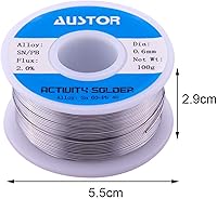Vista 4 de AUSTOR Alambre de soldadura de núcleo de colofonia de plomo de estaño 60-40 para soldadura eléctrica (0.024 in, 3.53 oz)