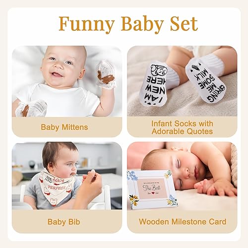 Miniatura 4 de Regalos para nueva mamá, paquete de 14 piezas de cuidado de mujeres por primera vez después del bebé, regalos de revelación de género para mamá y