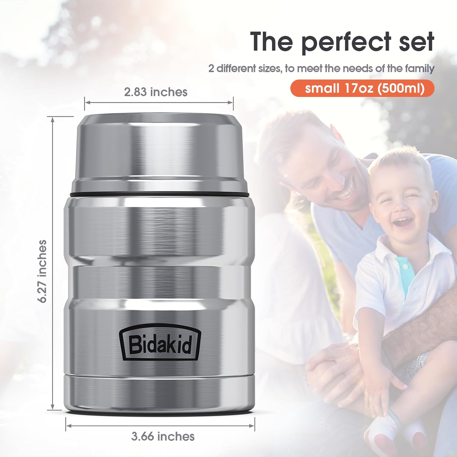 Vacuum flasks,Container for Hot Food, insulated food jar for hot, soup vessels, Lunch box containers for hot cold food