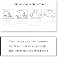 Vista 6 de ArtSo Adhesivo para portátil de 12, 13, 13, 3, 14, 15, 15, 4, 15, 15, 6 pulgadas, universal, portátil, portátil, portátil, de vinilo, reutilizable
