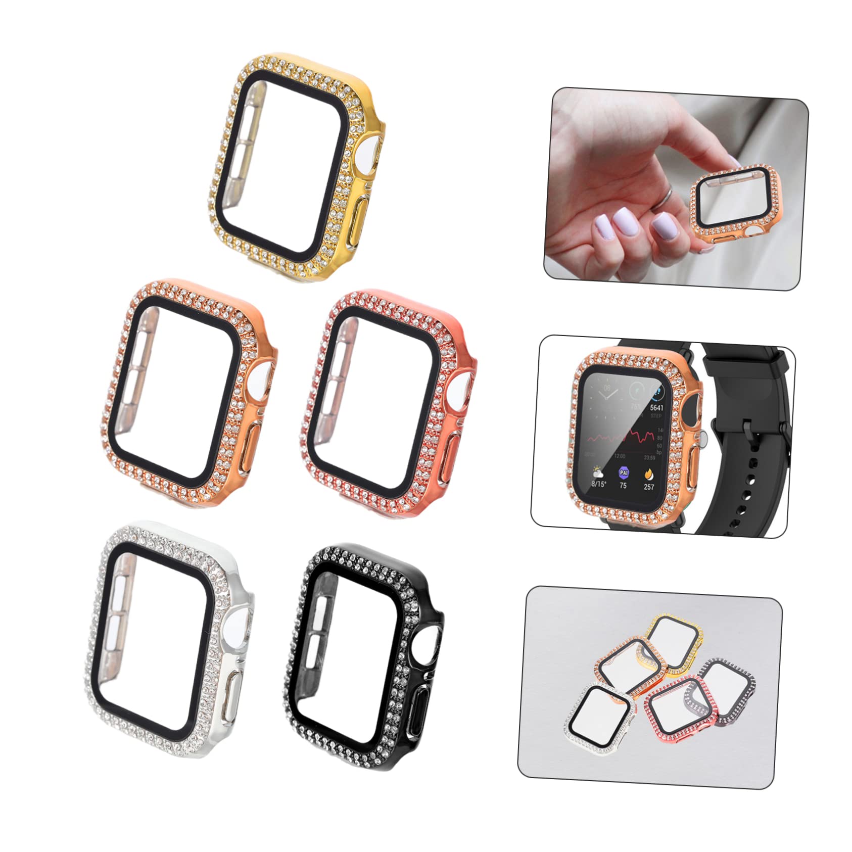 Uonlytech 15pièces Coque Décorative pour Montre Anti-Rayures pour Étui Compatible avec