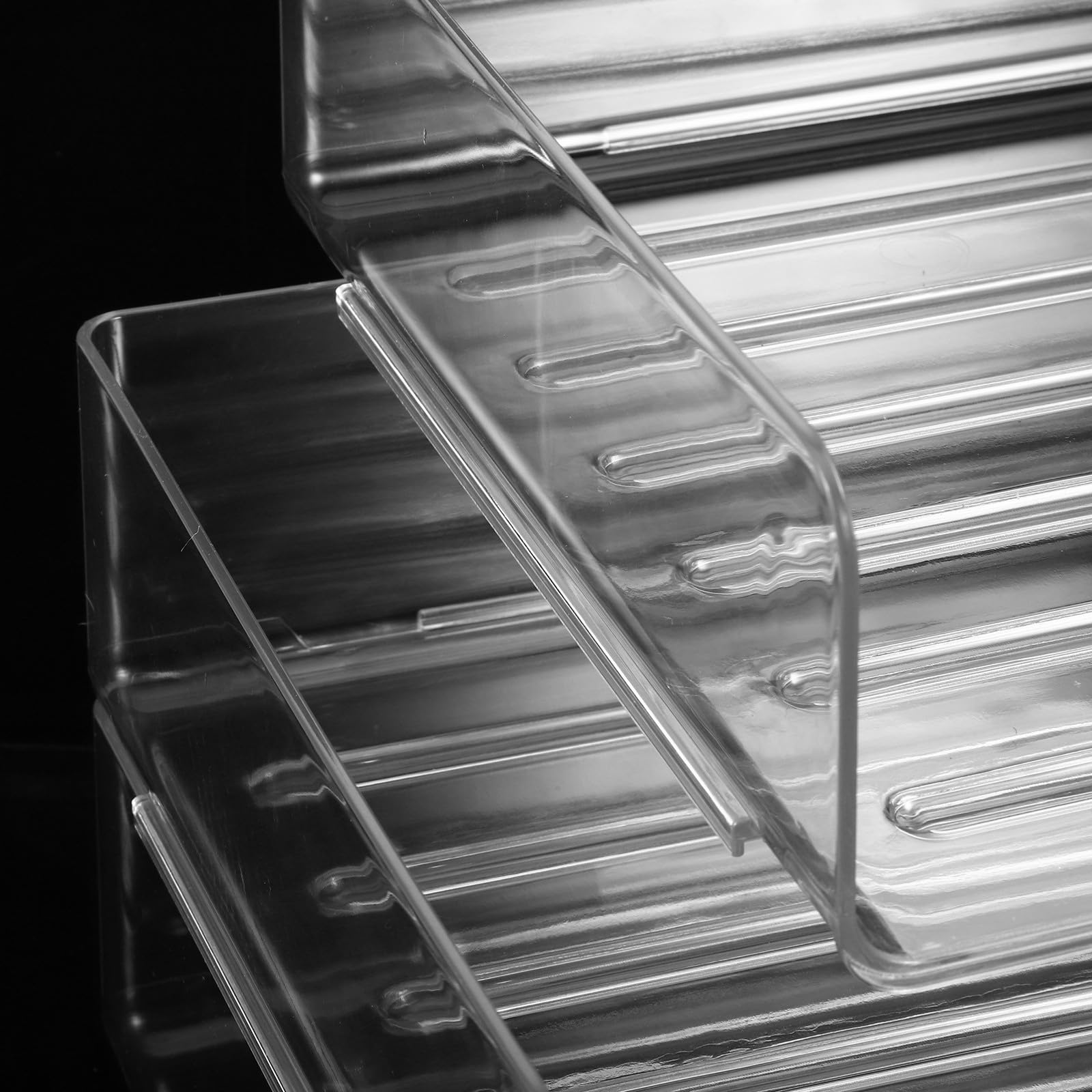 Organizzatore per Documenti da Scrivania in Pet Resistente All'usura 3 Livelli Supporto Impilabile per Ufficio e Scuola per Fogli A4 e Lettere