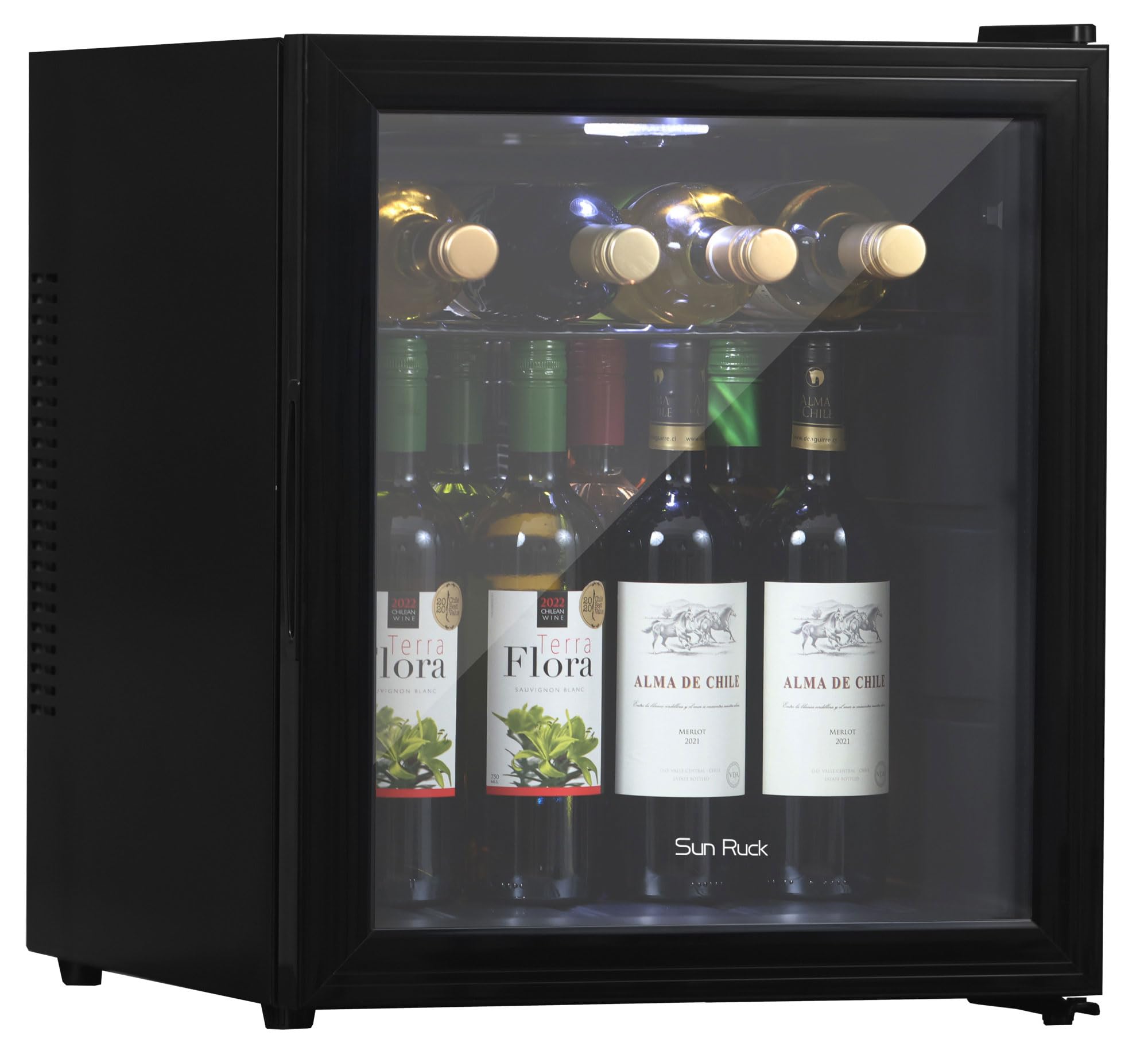 Amazon.co.jp: SunRuck ワインセラー 小型 縦置き 16本収納 強化