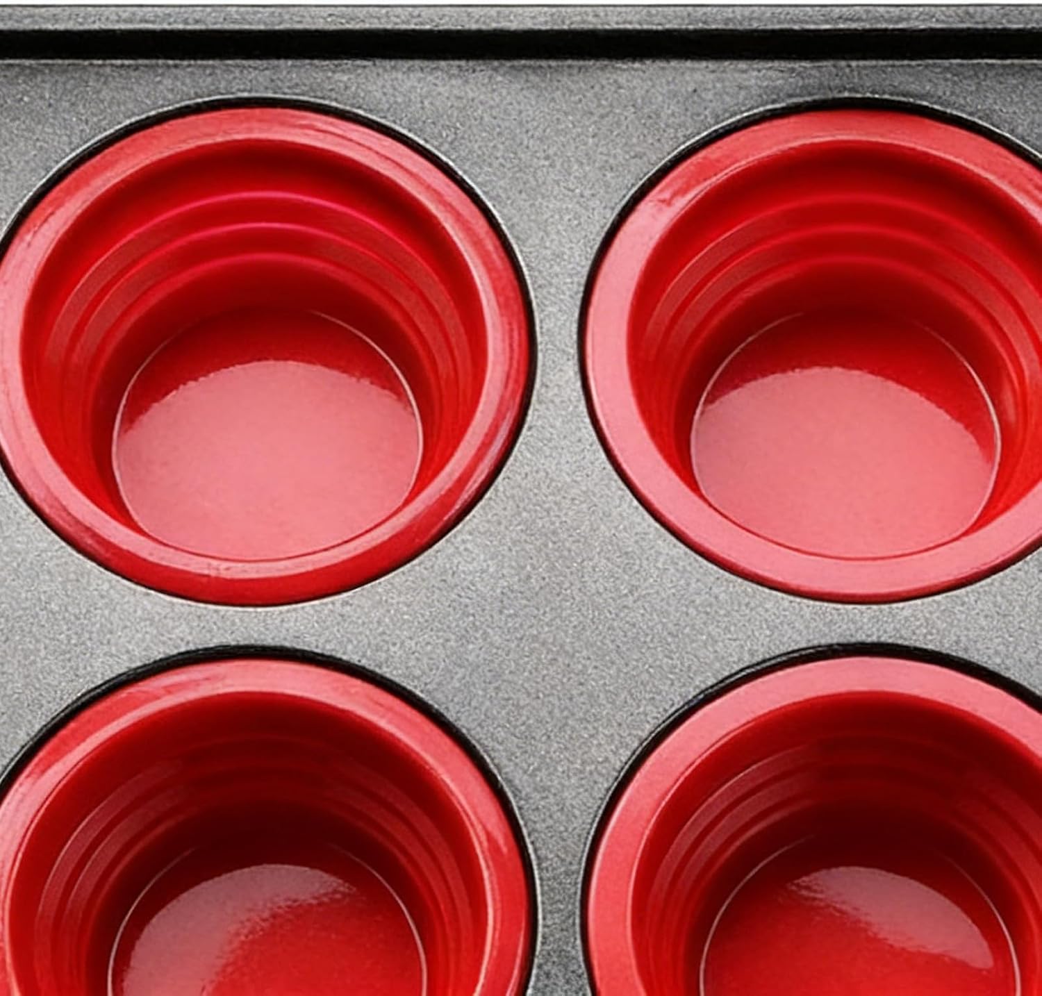 Cupcake Pan | 12 Cups Easy Release Nonstick Bakeware | Dishwasher Safe Baking Pan - for Kitchen Cooking Microwave Freezer Food Snack