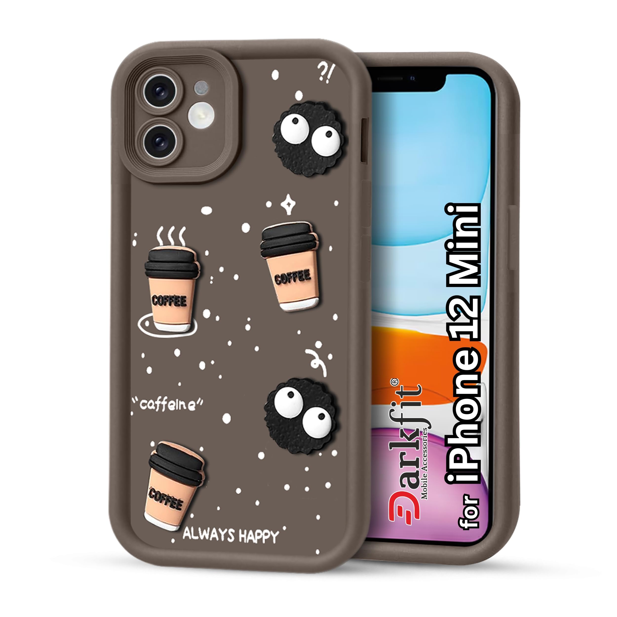 DARKFIT Back Case Cover Compatible for iPhone 12 Mini | Cute Fun