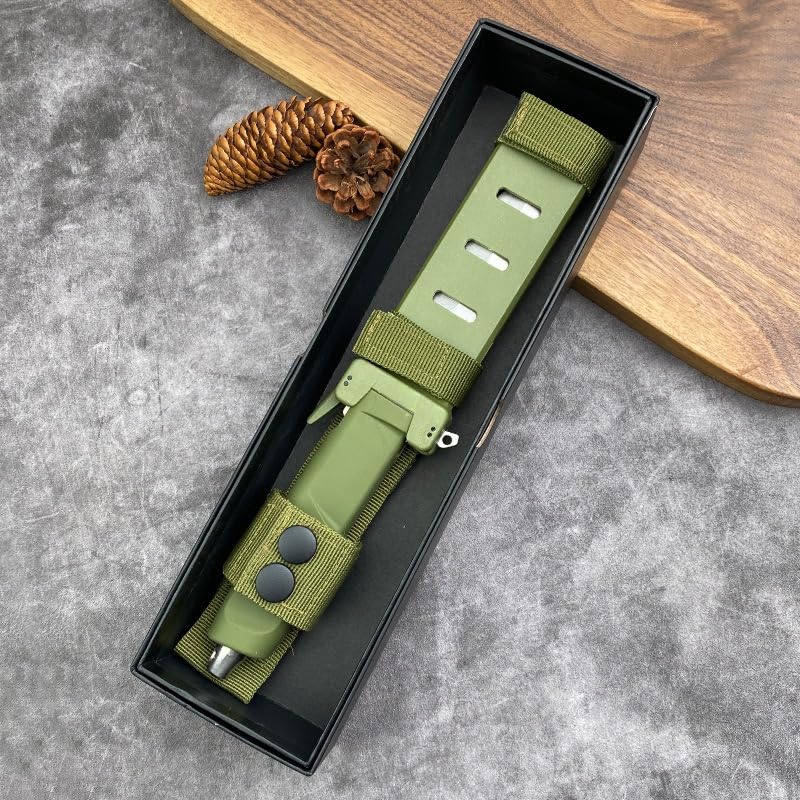 Geschmiedetes Gerades Messer im Freien mit fester Klinge, Überlebensmesser, Perfektes Bushcraft Messer Outdoor Jagdmesser aus 440 Stahl, Premium Survival Messer füR Camping, Wandern