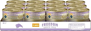 Blue Buffalo Freedom Grain Free Natural Adult Flaked Wet Cat Food, Indoor Chicken 5.5-oz cans (Pack of 24)