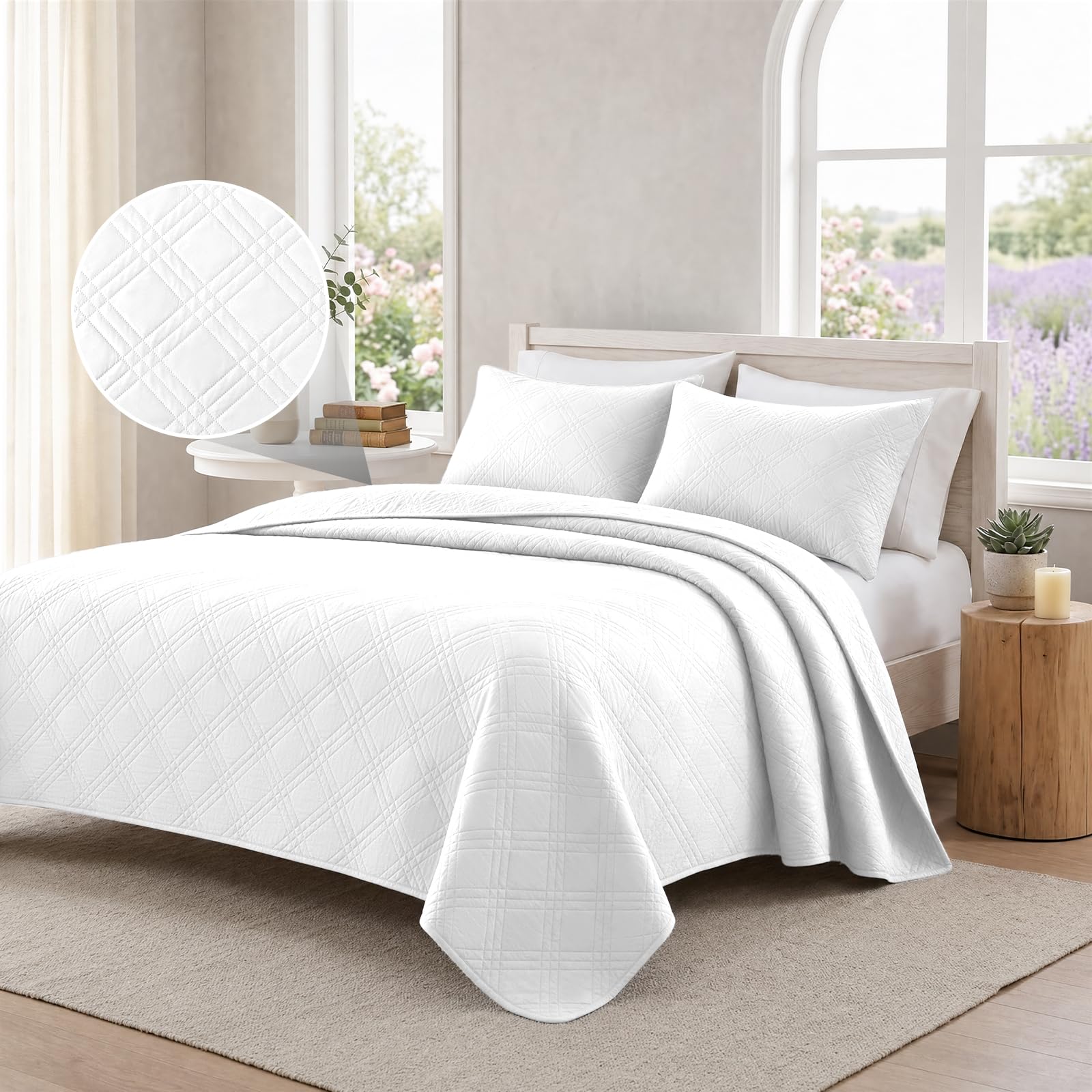 Colchas de verano con diseño de rombos para renovar su cama o sofá este año