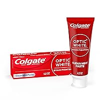 Vista 1 de Colgate Optic White Stain Fighter - Pasta dental blanqueadora de dientes, pasta dental con flúor anticaries para blanquear los dientes, ayuda a
