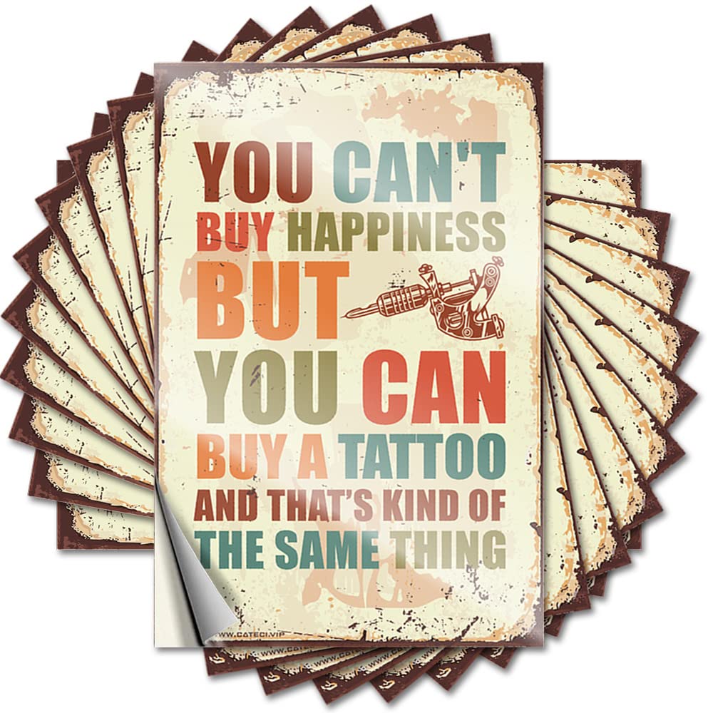Fall Door Decorations Decals Accessories | You Can't Buy Happiness But You Can Buy A Tattoo Assorted Cars Sticker Pack(6X9CM)