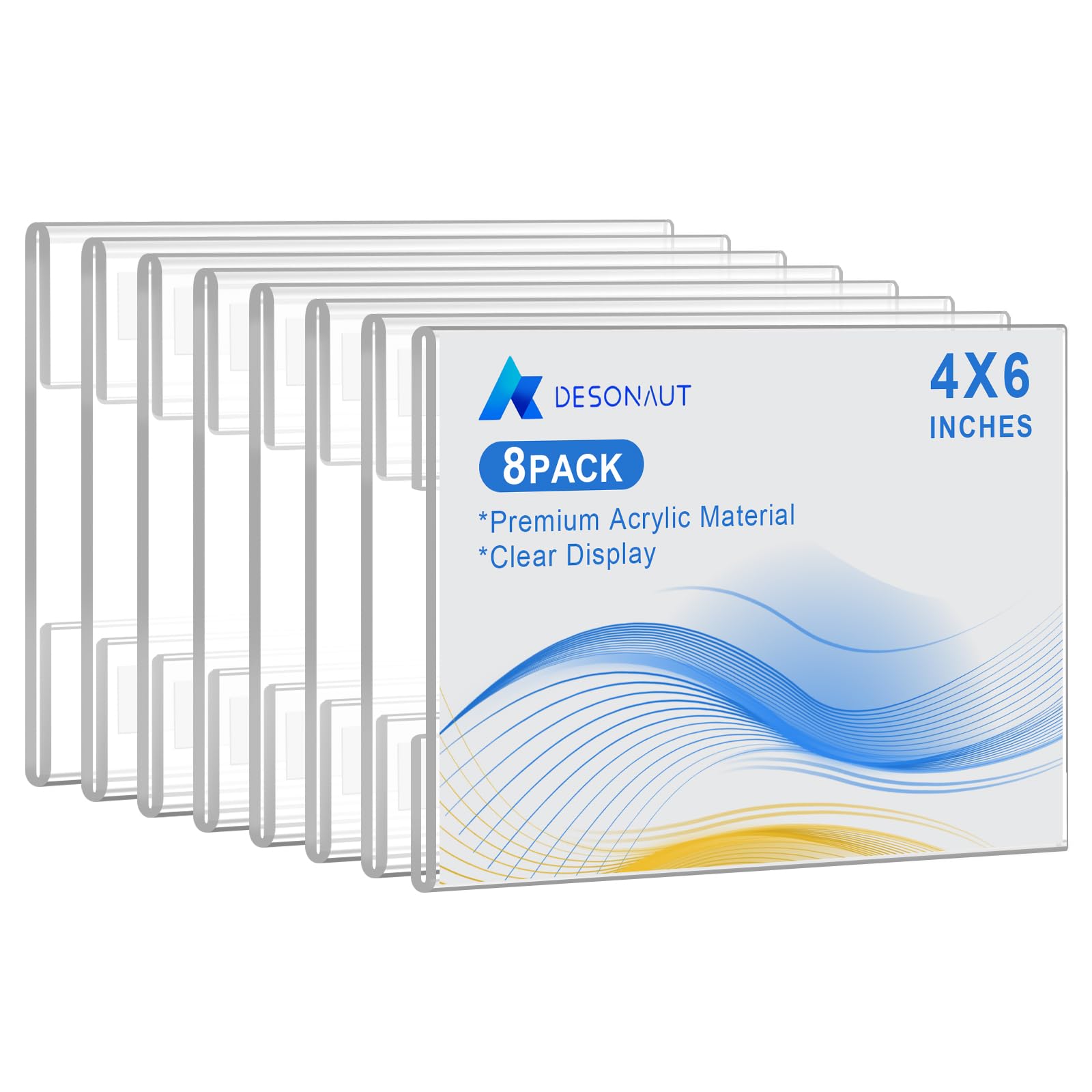 Soporte acrílico para letreros de 4 x 6 pulgadas, montaje en pared, marco de plástico transparente, para puerta, póster de menú, s