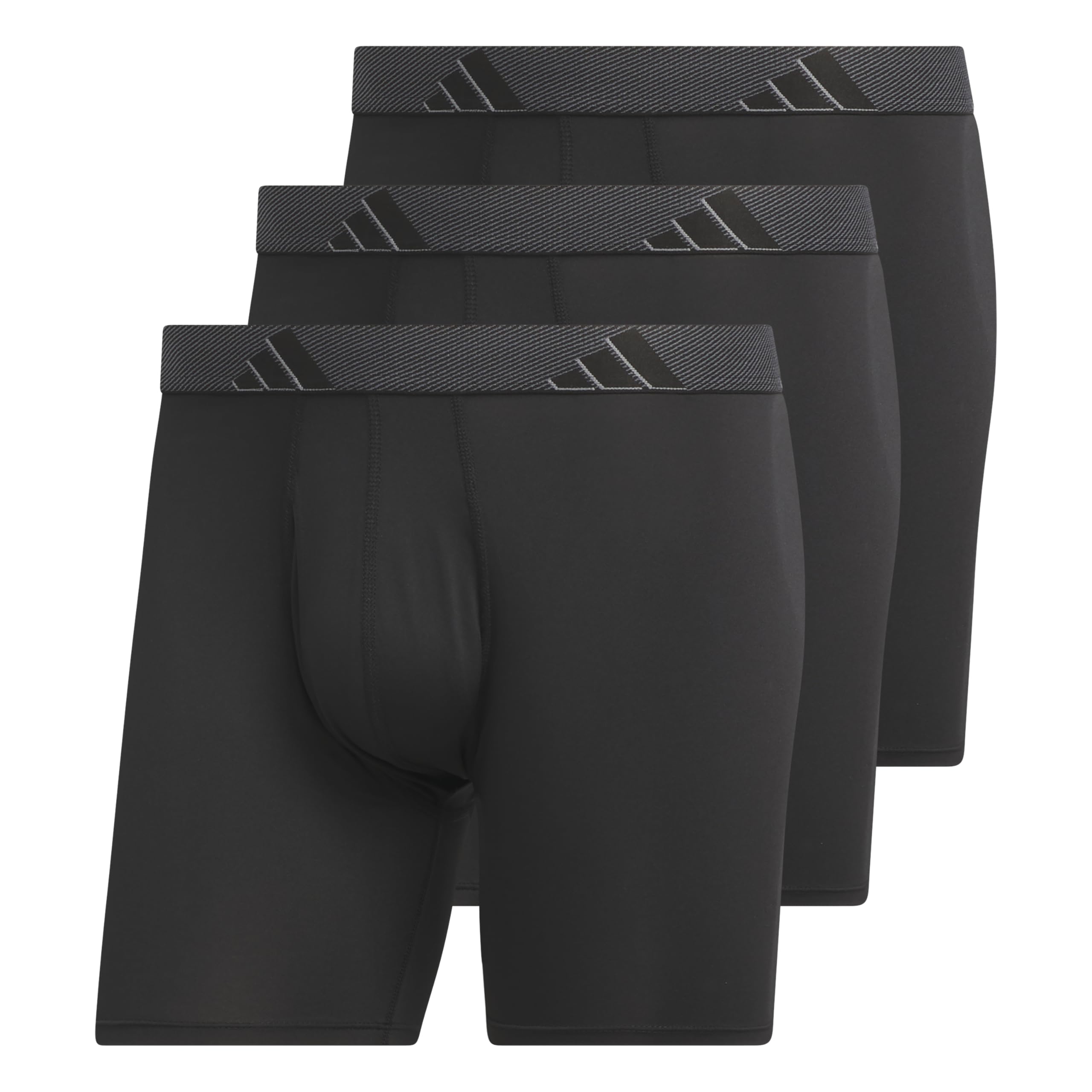 adidas Mens Microfiber Boxer Briefs Underwear Multipack Athletic Moisture Wicking Stretch Fit Tagless
