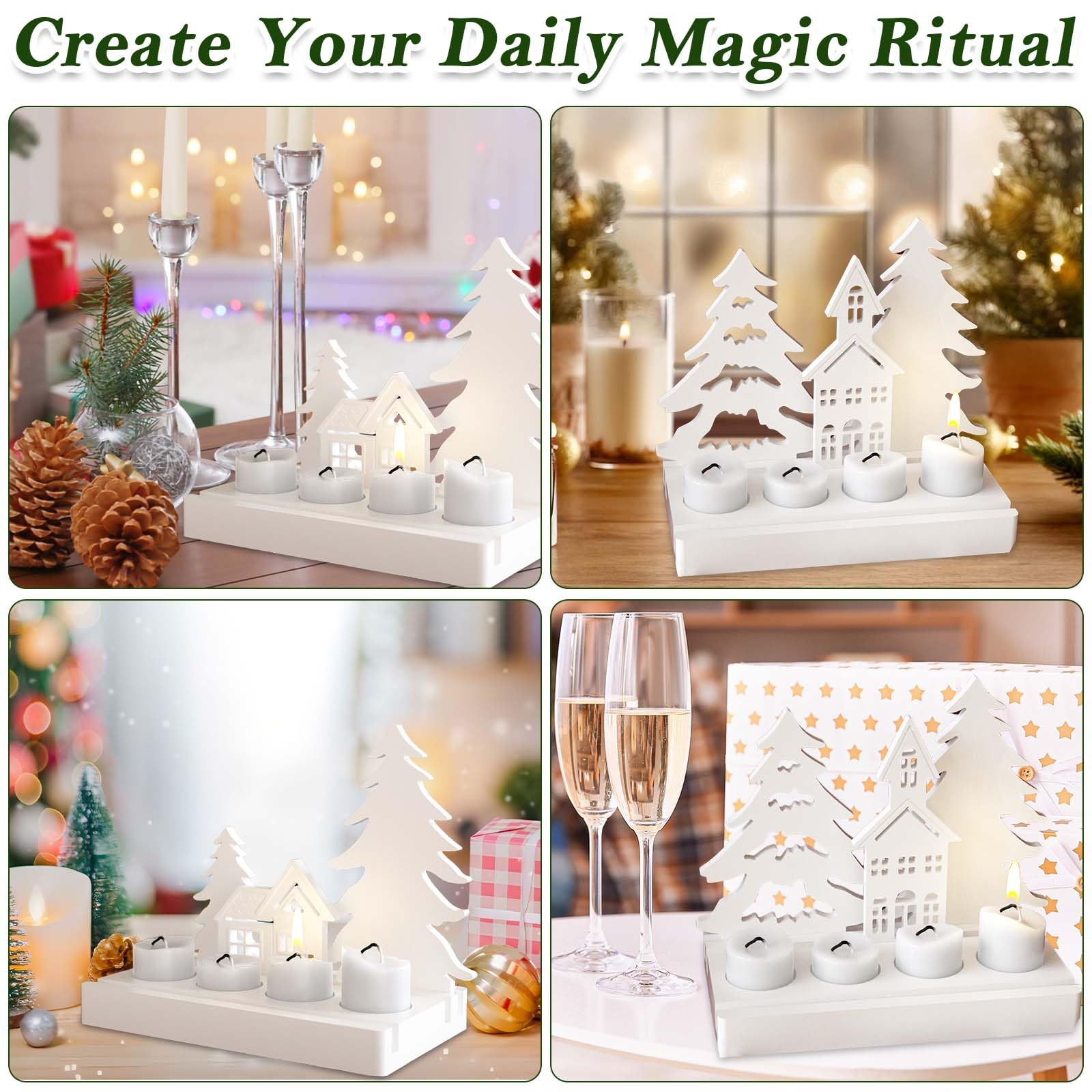 7-teilige Silikonformen Weihnachten - Für Kerzen, Gips & Epoxidharz DIY