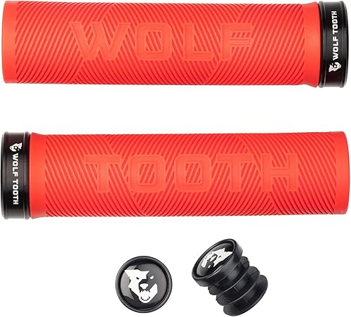 Miniatura 7 de Wolf Tooth Echo Lock-On Grip - Agarre rojo con cuello negro