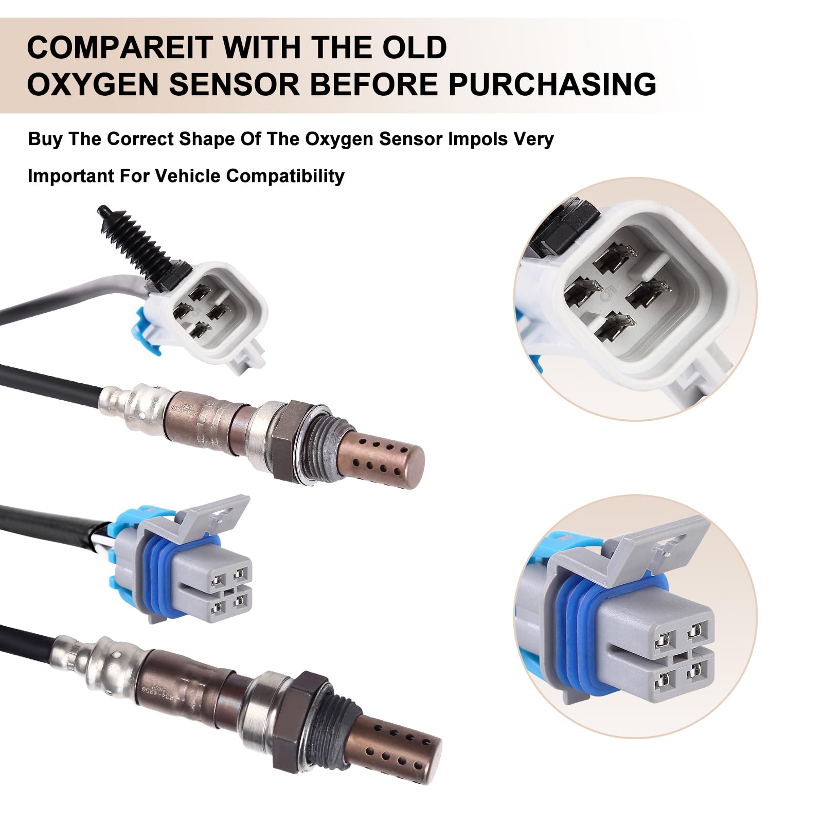 THEBIGDEALS 234-4668 Sensor De Oxígeno O2 Sensor Aguas Arriba Compatible Con Buick Cadillac Chevrolet GMC Isuzu Pontiac Saturn Reemplaza # 234-4668