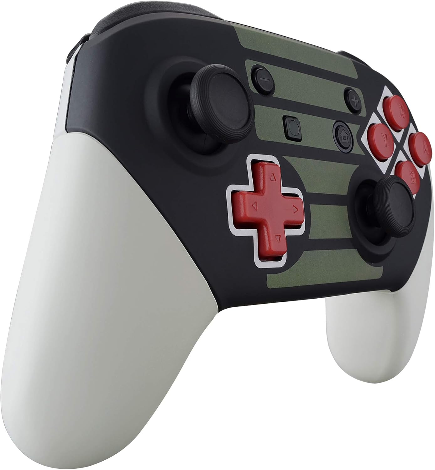 eXtremeRate Classics NES Style Soft Touch Faceplate Backplate Handles for Nintendo Switch Pro Controller, DIY Housing Shell Grip and Buttons for Nintendo Switch Pro - Controller NOT Included