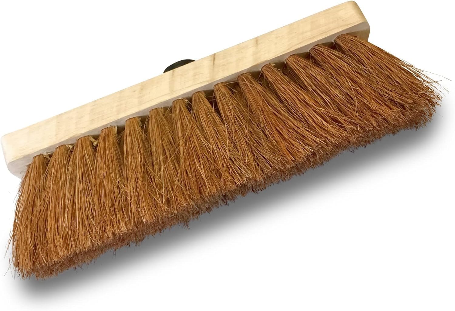 Kibros 10 Stück Besen für den Haushalt, Kokosfasern, naturfarben, 29 cm, ohne Stiel | Natürliche Kokosfasern, Holzsohle, Schraubhülse Kunststoff, Lieferung ohne Stiel, 10 Stück Sparset