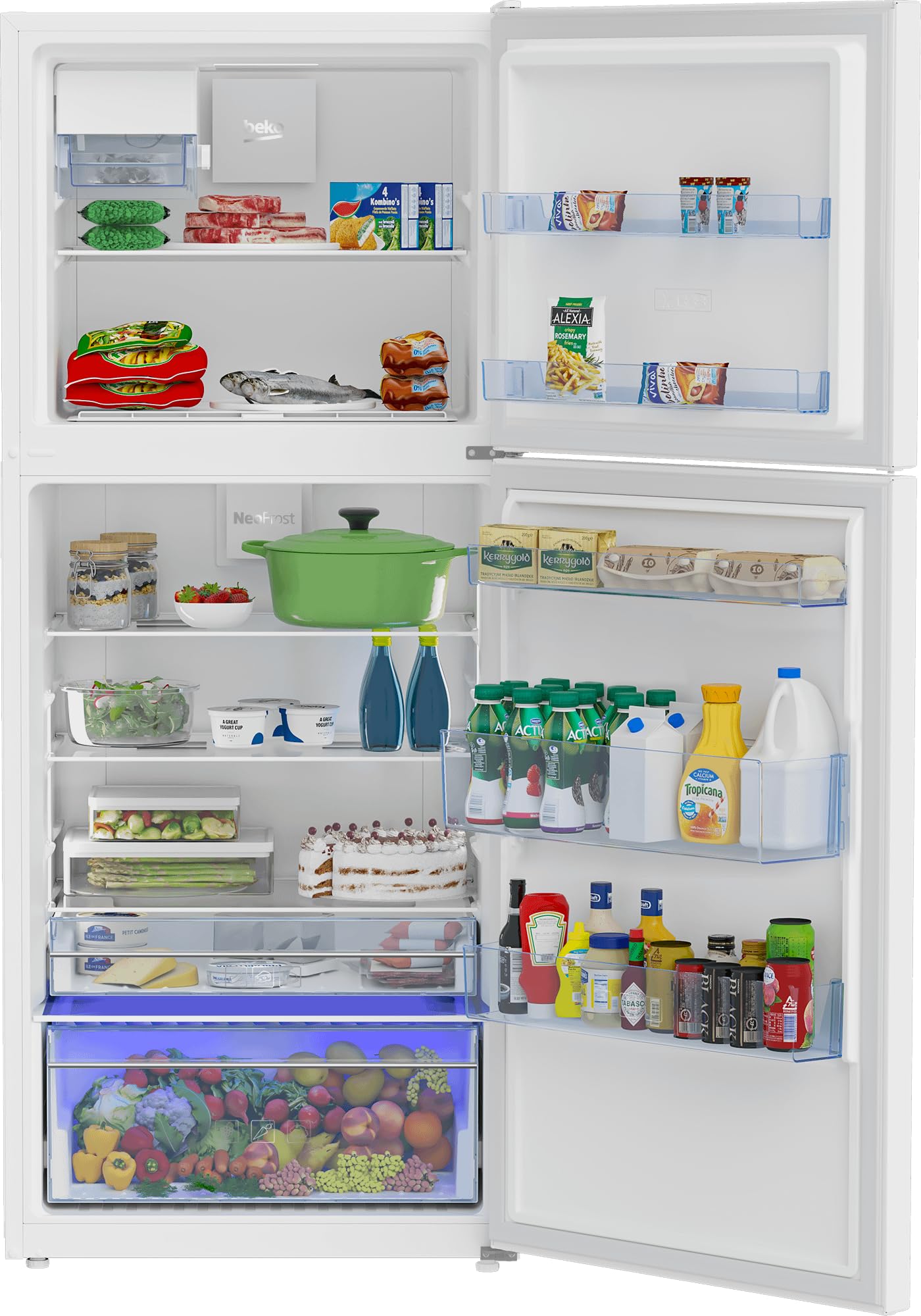 Beko BFTF2716WHIM Top Freeer Freestanding Refrigerator on Fridge.com