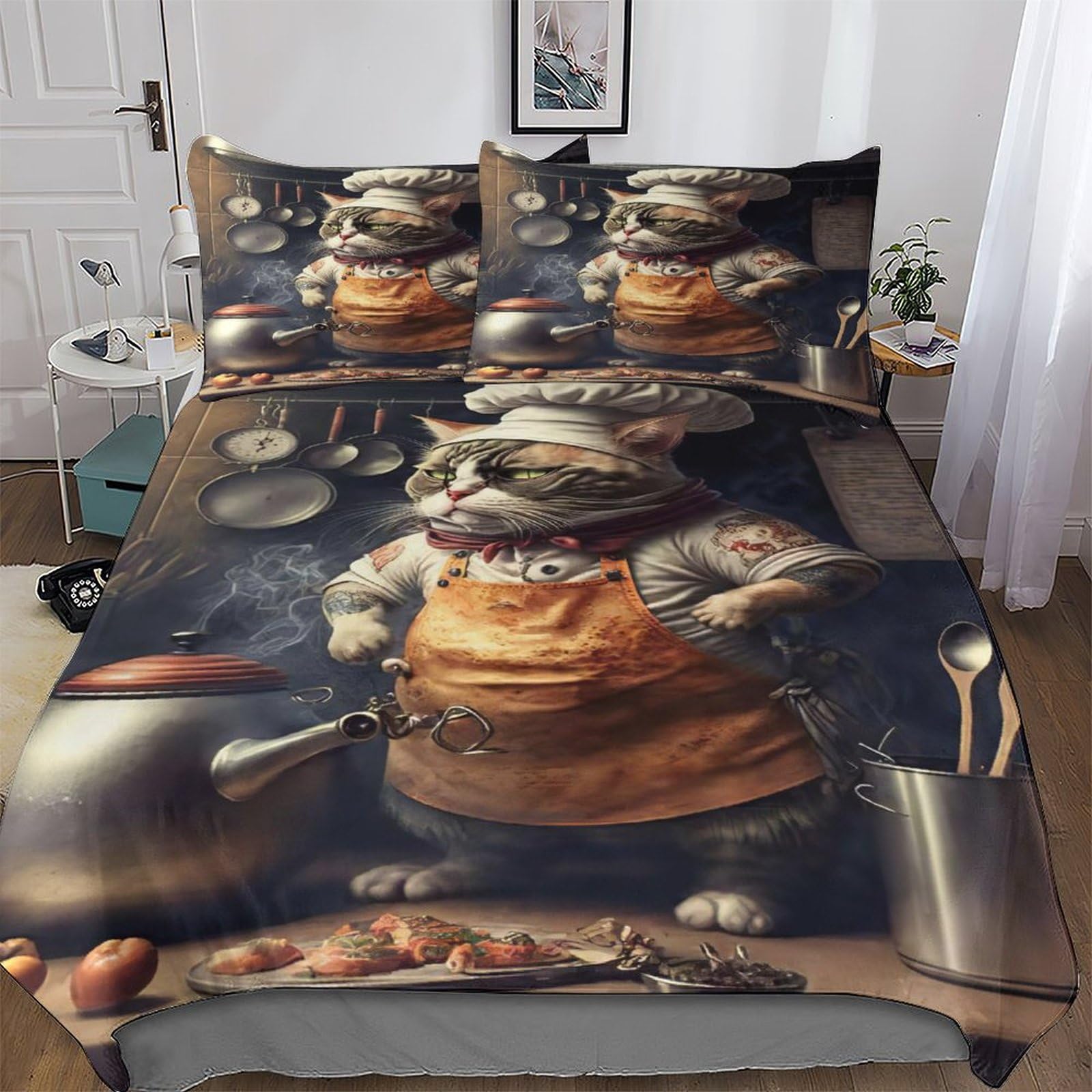 Housse de couette chat 200x200 pour une chambre d'enfant cocooning et chaleureuse
