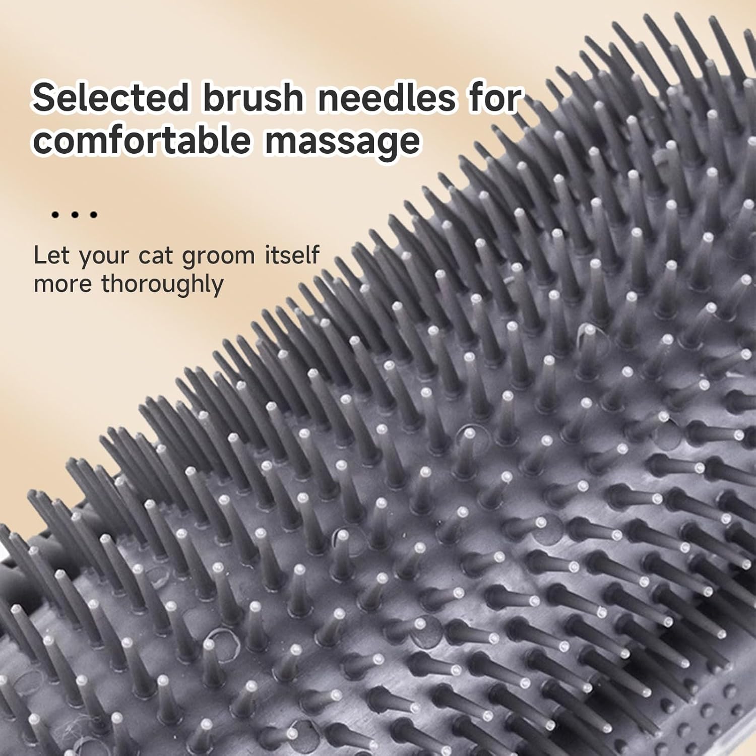 4 Pack Cat Self Groomer Wall Mounted Cat Groomer & Massager for Effectively Removing Loose Hair Cats Corner Massage Comb Grooming Brush Tool for Indoor Cats Easy to Clean(Large)