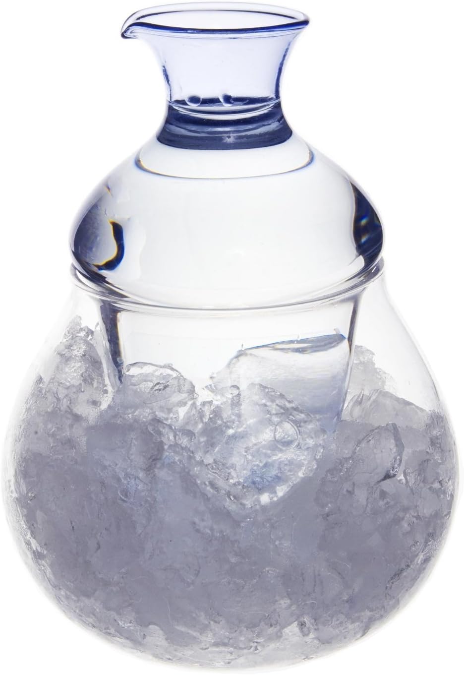 Sake Carafe/Chiller ~ Two-Piece 220ml (7.4 oz) by Artisan Glassworks