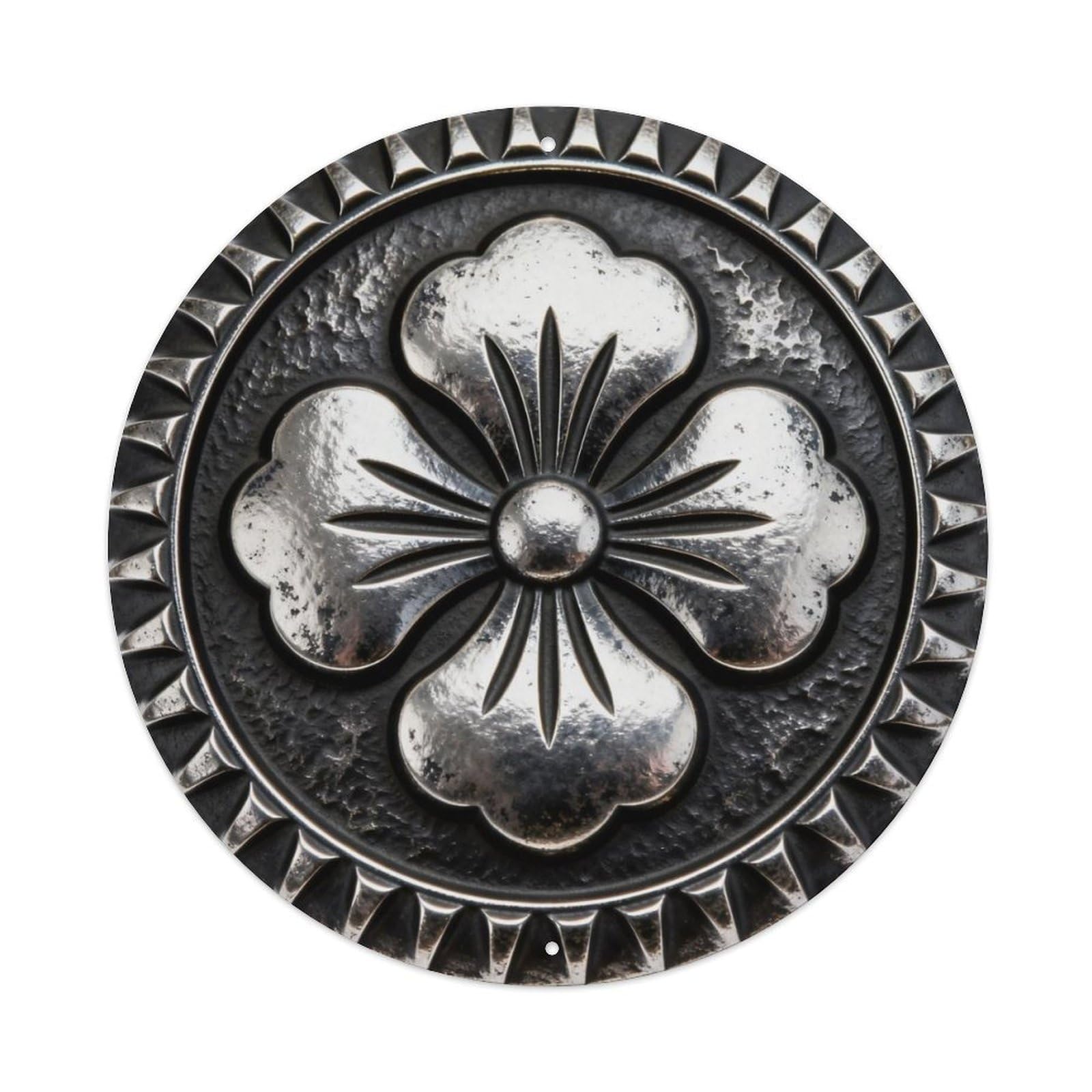 Japan Aoi Samurai Crest Metal Tin Sign Plaque